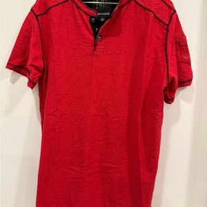 Red Casual Men's Shirt